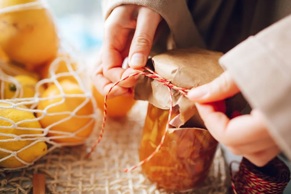 Captivating image of homemade marmalade being prepared with fresh oranges.