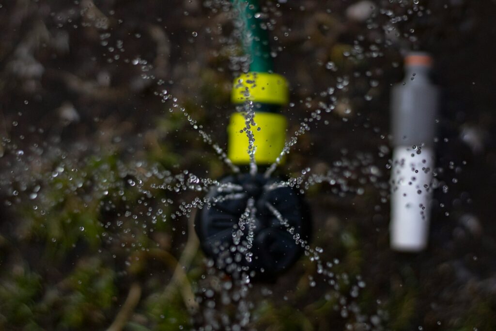 a close-up of a water droplet on a leaf