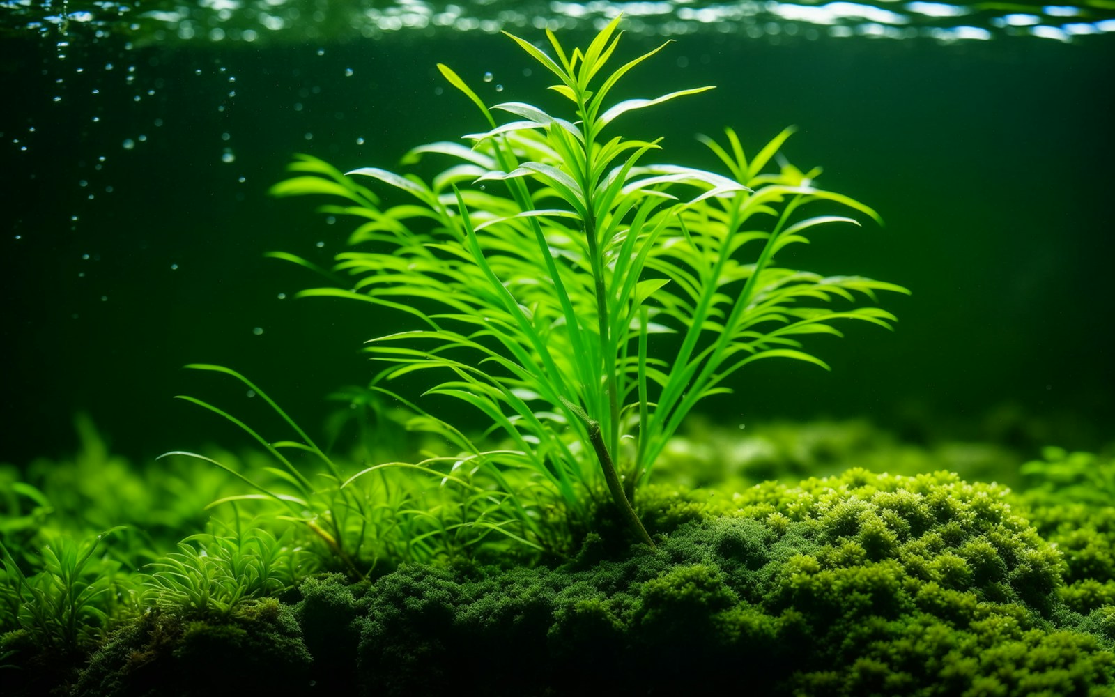 a plant that is growing out of the water