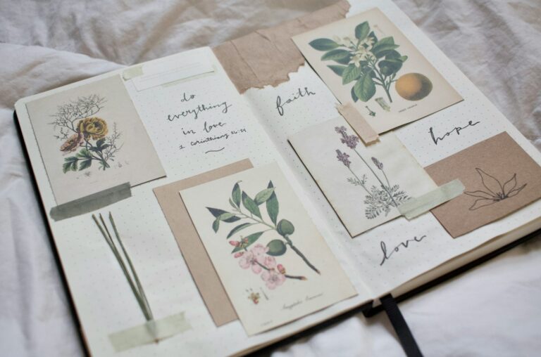 white and green floral greeting cards