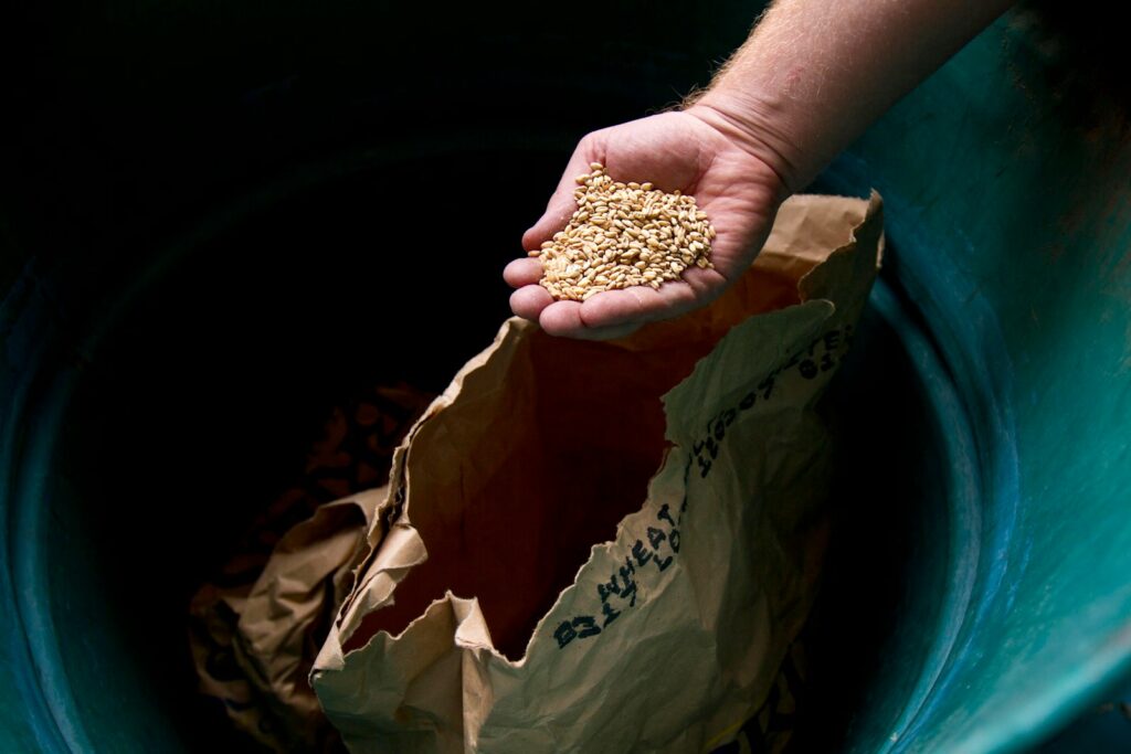 brown powder on brown paper bag