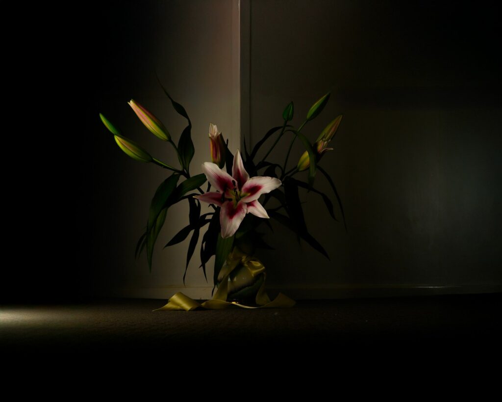 A vase filled with flowers on top of a table