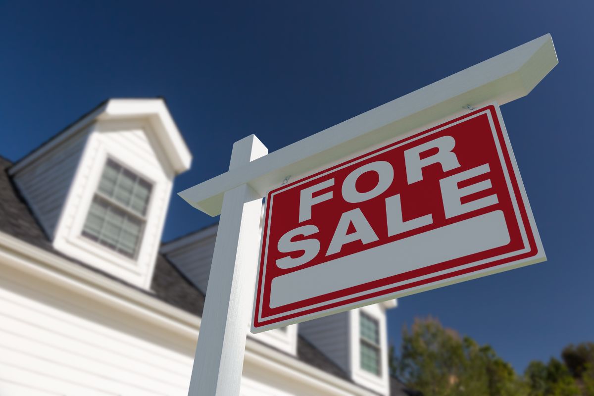 For sale sign on a house